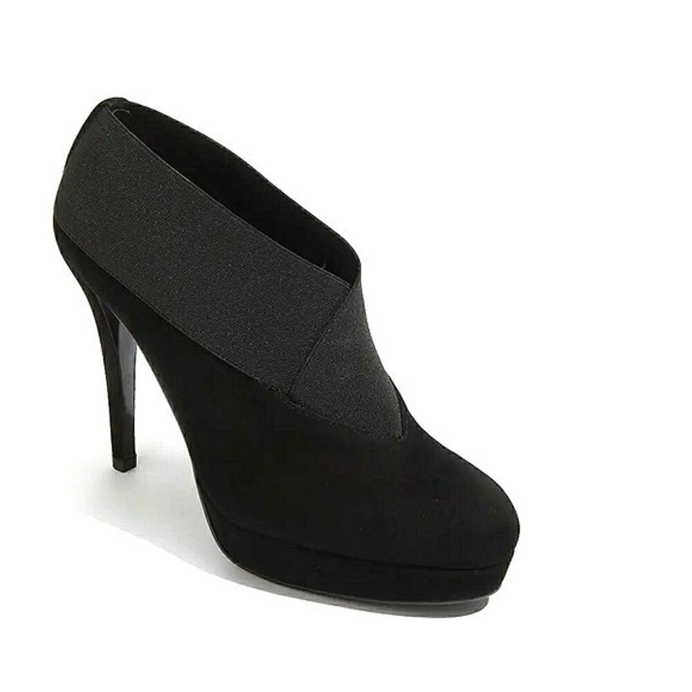 Stuart Weitzman Great Neck Suede Bootie Ankle Boot Slim Heel Round Platform 11